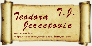 Teodora Jerčetović vizit kartica